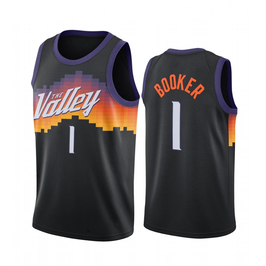 

Latest Men's Phoenix City Edition Sun Custom Logo Basketball Jersey Uniforms The Valley jerseys 1 Devin Booker 13 Nash 22 Ayton