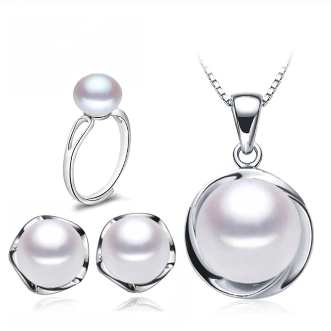 Nice Freshwater Pearl Jewelry Sets 925 