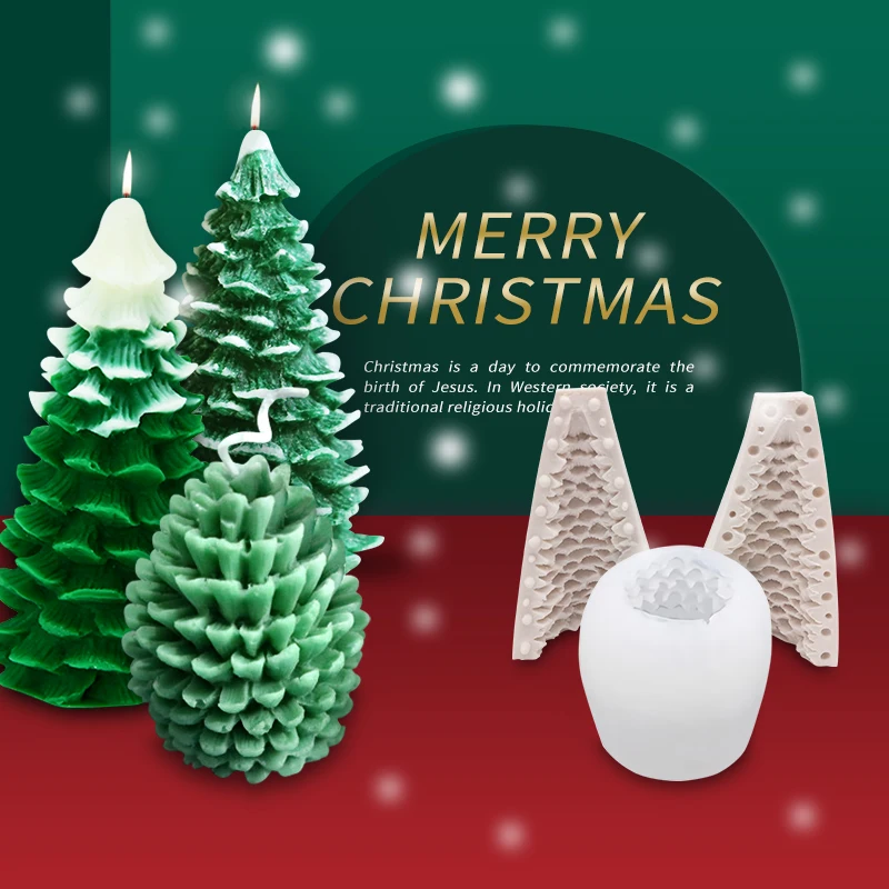 

Dumo Christmas tree silicone mold DIY Christmas scented candle soap mold