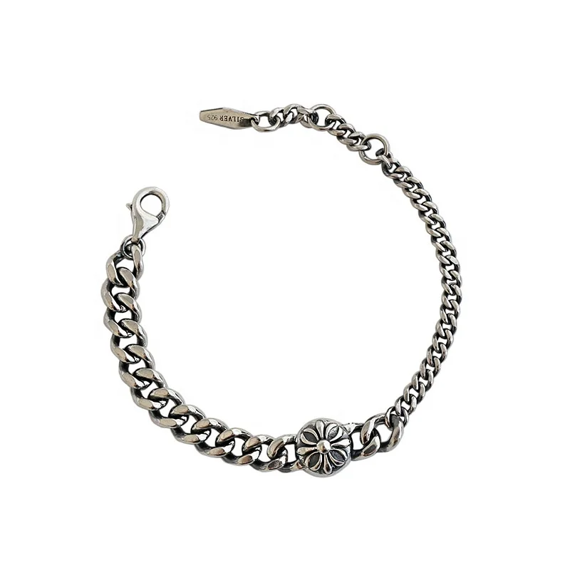 

NewSB82 ancient silver bangles for women silver 925 bracelet 2020 snap bracelet