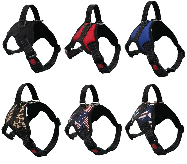 

Custom Outdoor Adjustable No Pull Safety Dog Harness With Handle Pet Harness Breathable Durable Vest, Picture shows