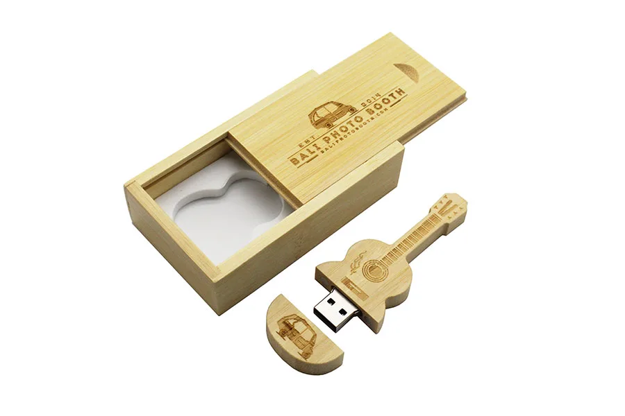 Wooden Guitar USB Flash Drive Pendrives 8GB 16GB 32GB 64GB 128GB USB 2.0 U Stick Thumb Drive Keychain Car Key Flash Card Memory - ANKUX.COM