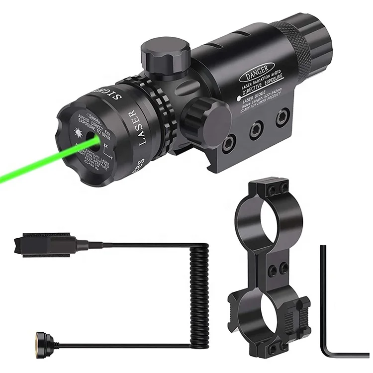 

W/ Barrel Pressure Switch Rifle Scope Mount Tactical Hunting Accessories Green Dot Lazer 803 Torch Green Laser Bore Sight