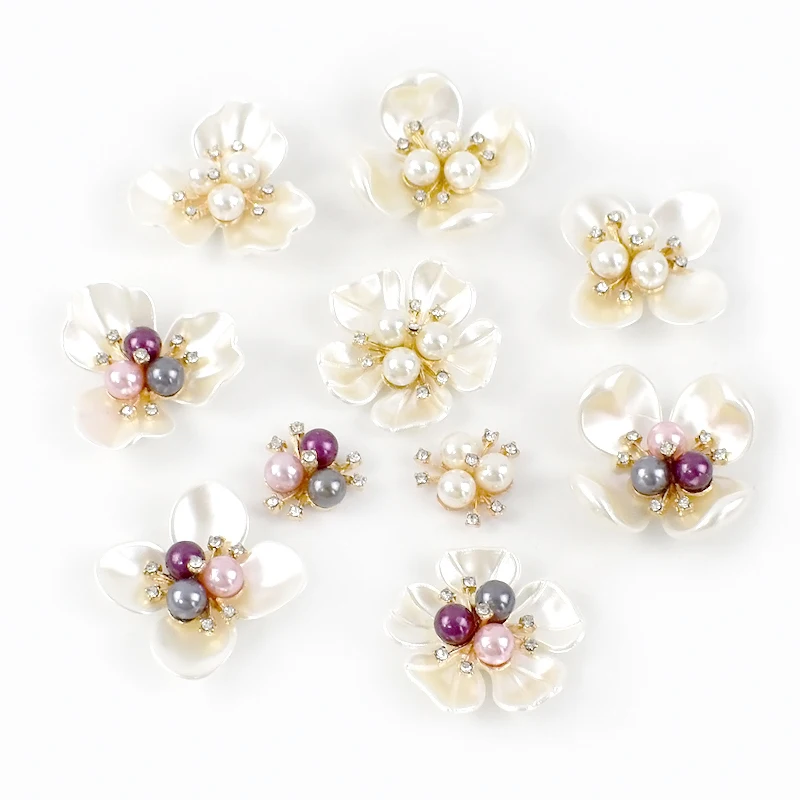

Deepeel AP2762 DIY Hair Ornament Wedding Bridal Bouquet Flower Brooch Accessories Faux Shell Pearl Button