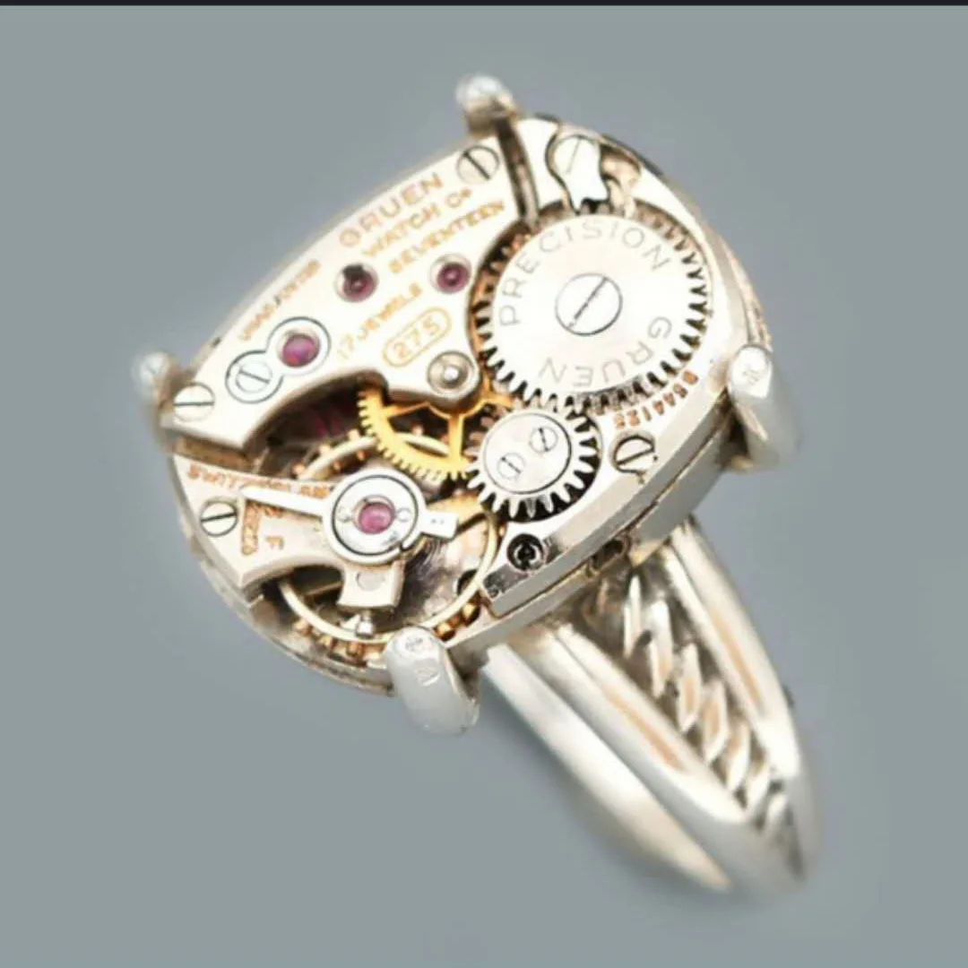 

Cross-border Hot Selling Precision Mechanical Disk Design Metal Ring New Fashion Ring