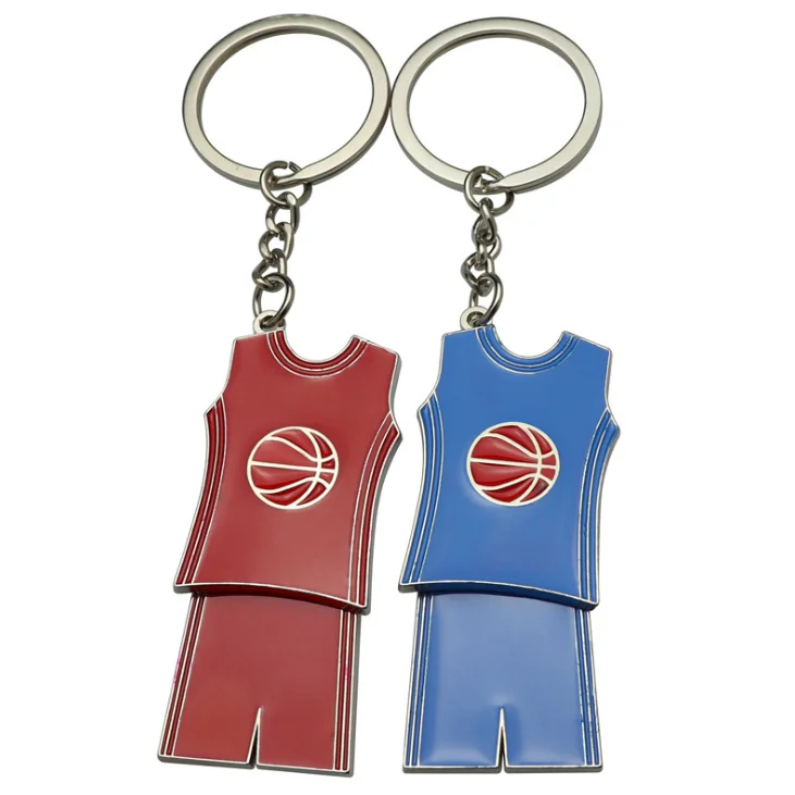 

Free shipping hot sales Creative sports gift basketball suit key ring creative jersey pendant pendant school basketball souvenir