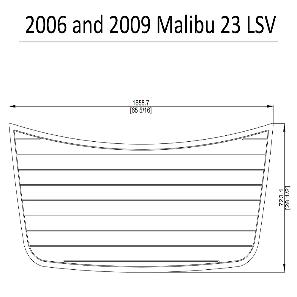 

2006-2009 Malibu 23 LSV Swim Platform Pad Pad Boat EVA Teak Decking 1/4" 6mm