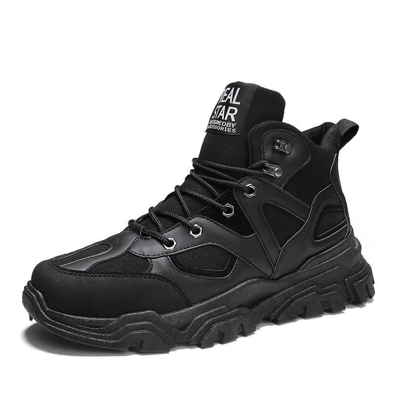 

Top Quality High Cut LaceUp Casual Fashion Comfortable Antiskid Rubber Sole Winter Leather Snow Boots For Mens