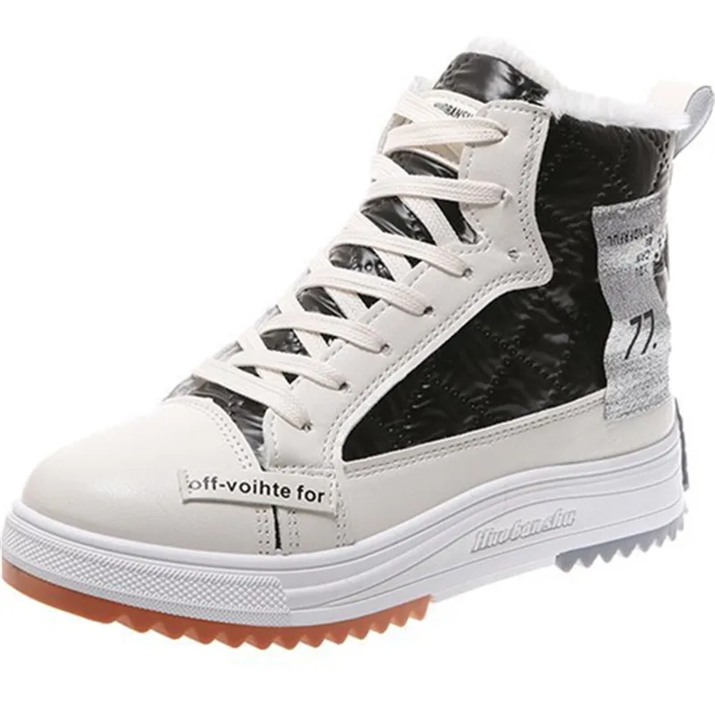 

Dropshipping Custom Logo 2021 Snow Boots Women Winter Thick Plush Ladies Flat Bottom Casual Shoes Warm Slip Resistant Footwear