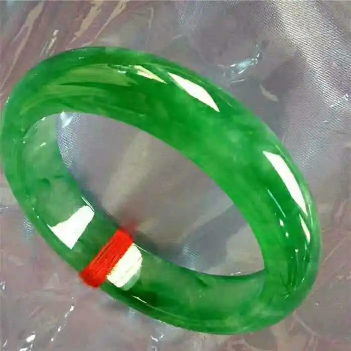 

Jadeite Clearance Natural Myanmar Jadeite Bracelet For Women Ice Waxy Kinds Floating Flowers Yang Green Jade Bracelet