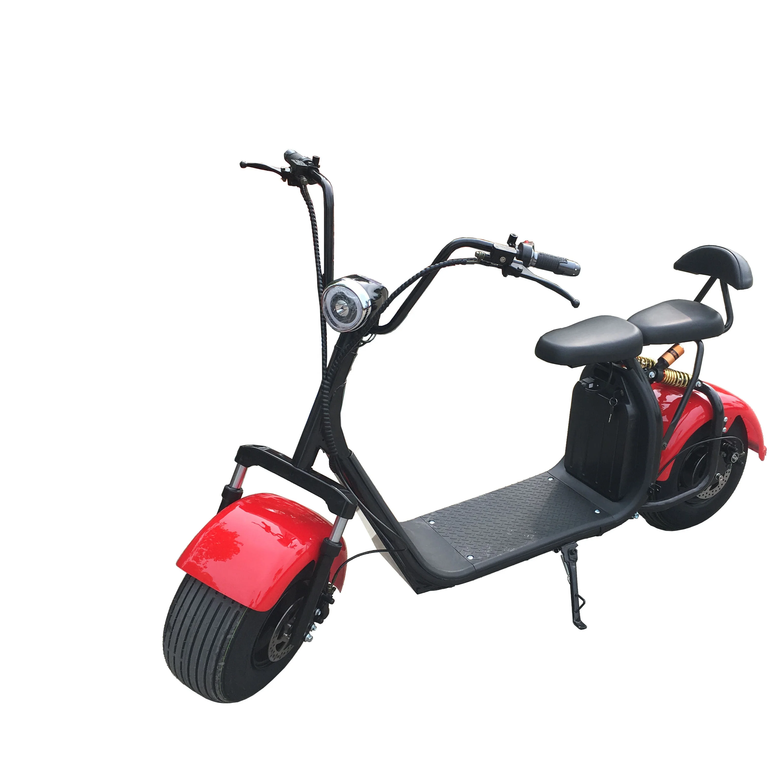

warehouse in Netherlands 1000w 2 seat mobility scooter citycoco/seev/woqu with CE electric scooter with removable battery, Red
