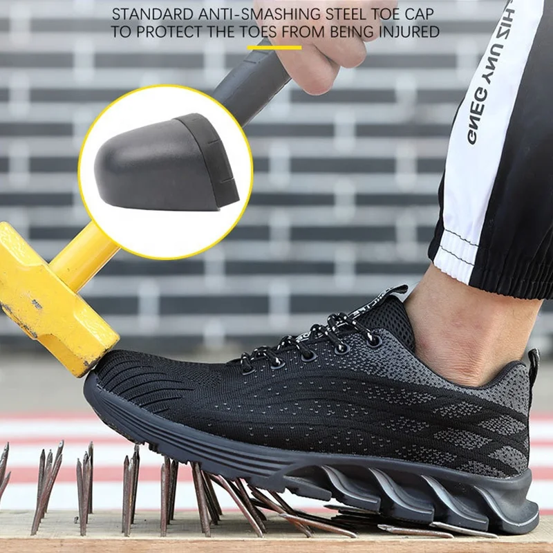 

OEM/ODM Steel Toe Work Safety boots Lightweight Breathable Anti-smashing Anti-puncture Anti-static Protective Boot safety shoes