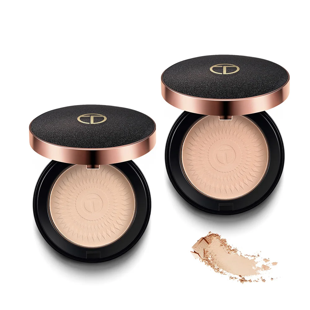 

3 Colors Mineral Foundations Oil-control Brighten Concealer Whitening Make Up Pressed Powder With Puff Natural Face Powder