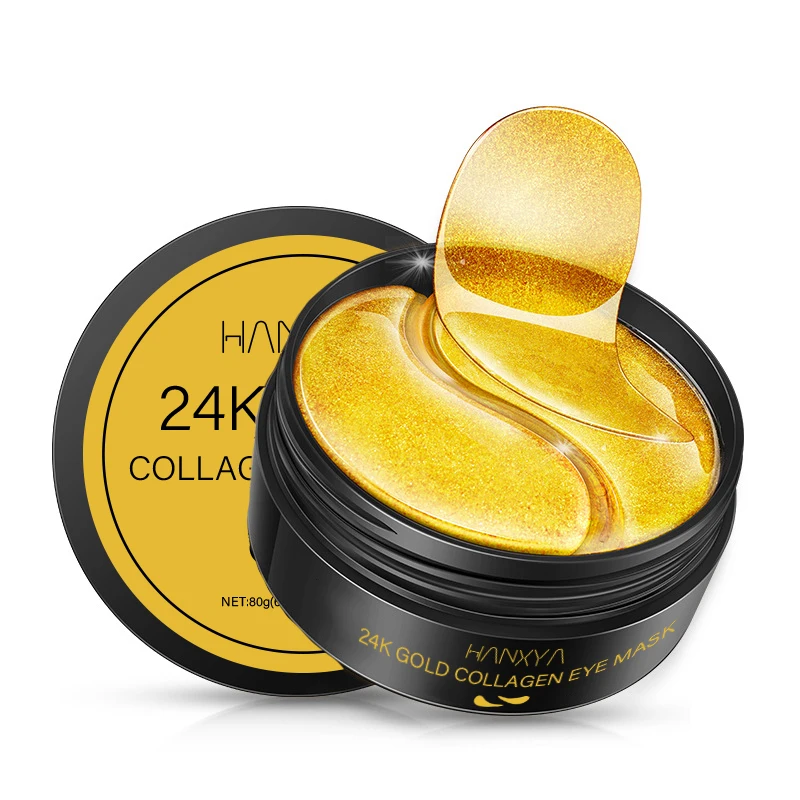 

HXY OEM ODM Private Label 24k Gold Collagen Repairing Anti-Aging Wrinkle Crystal Gel Pad Sleeping Eye Care Mask