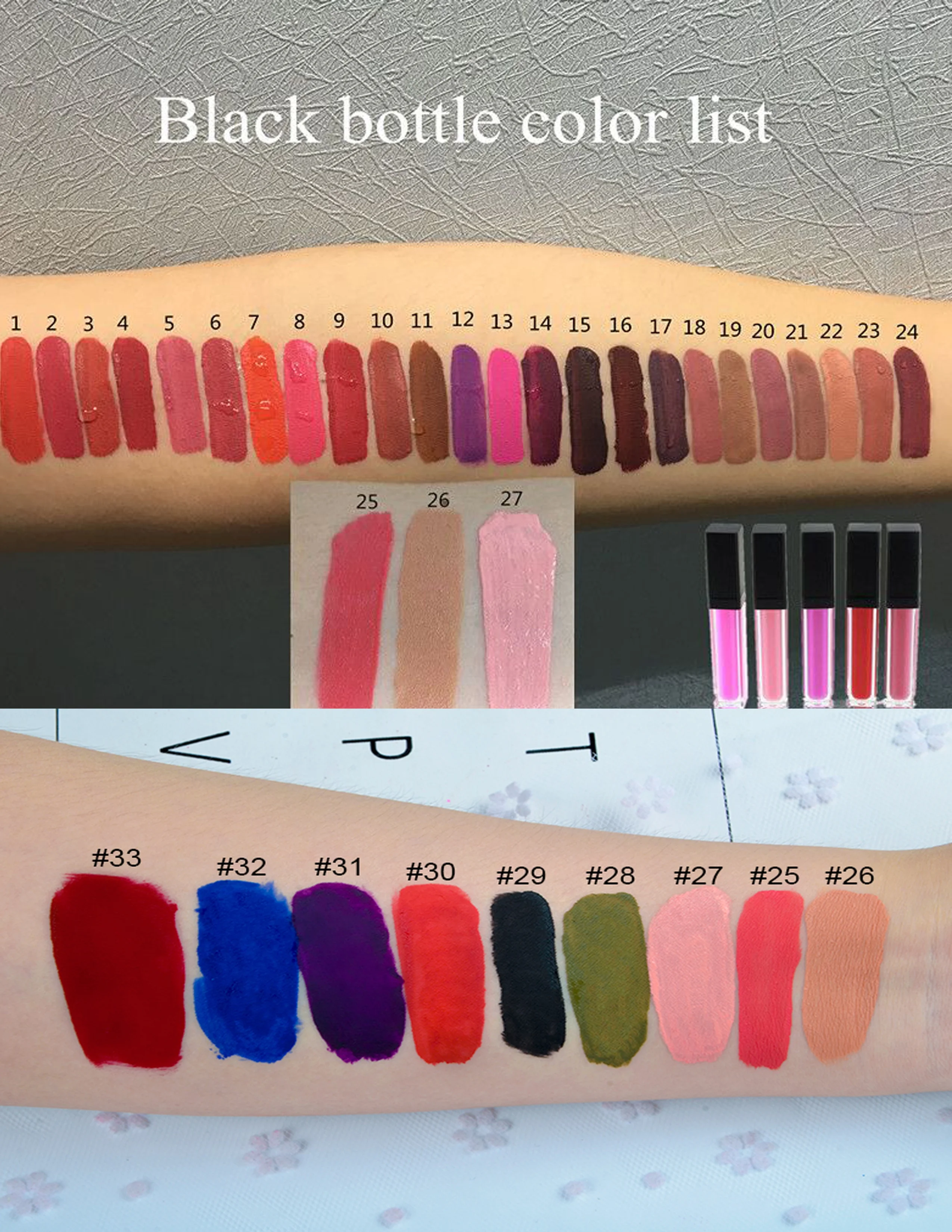 

27 Colors Waterproof Dark Matte Liquid lipstick no Label
