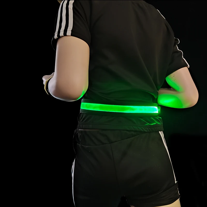 

Sport accessories- Flashing LED Waistband reflective light LED safety waistbelt, Red/ green / blue / pink