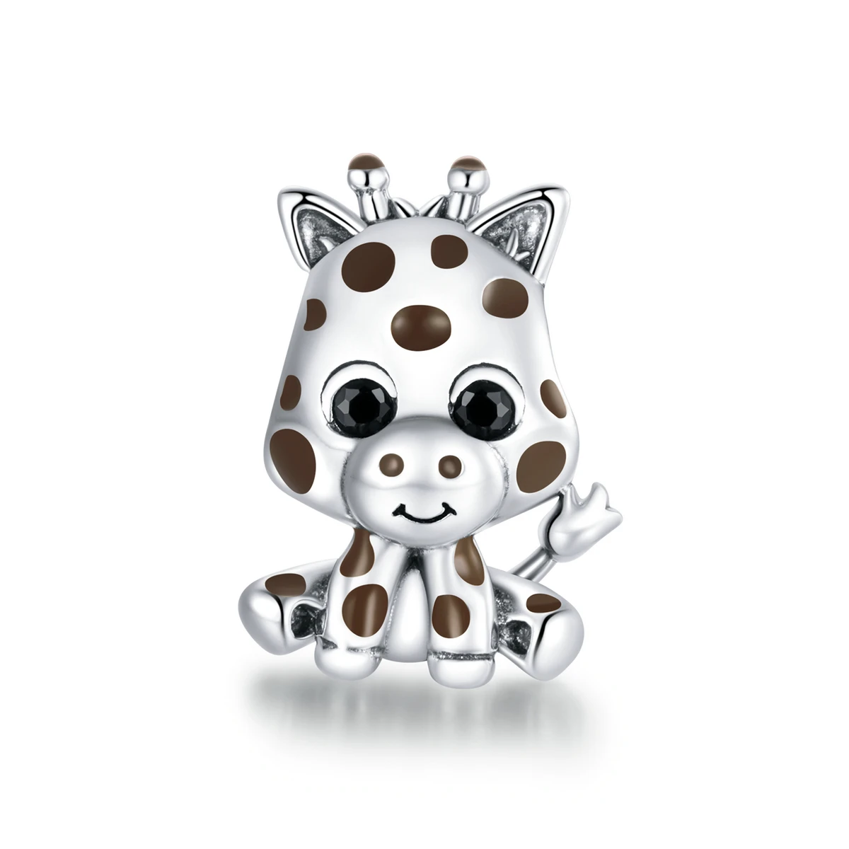 

SCC1691 Lovely baby giraffe charms silver 925 animal jewelry charm