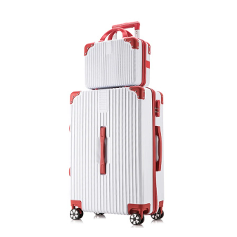 

wholesale 3 handles bag luggage 2pcs set in china, Pink
