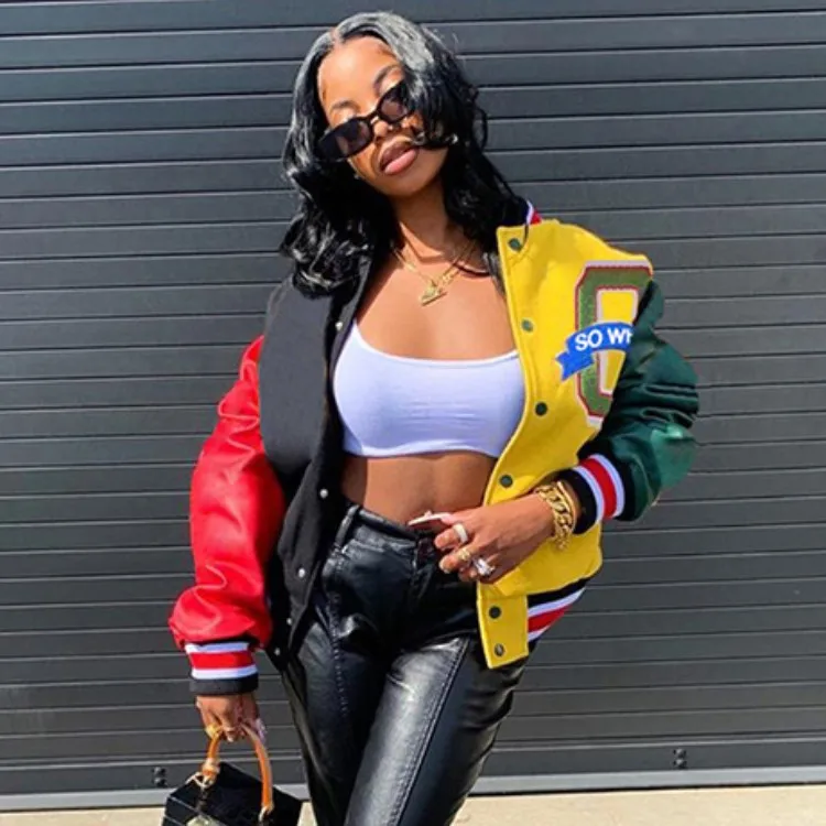 

Ladies Winter Clothes Jacket Baseball Woman Coat Spring 2021 Fall Clothing For Women Plus Size Womens Jackets And Coats, Yellow