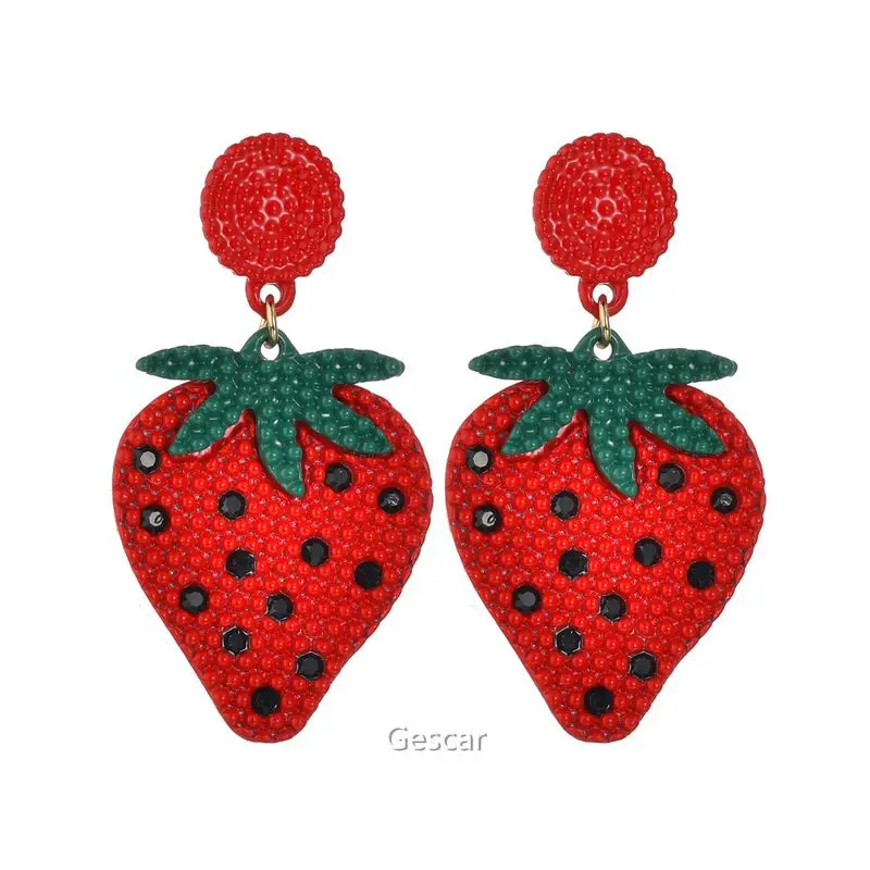 

Wholesale Price Sweet Ladies New Fashion Strawberry Stud Earrings Jewelry Fancy Ladies Dress Studs Accessories