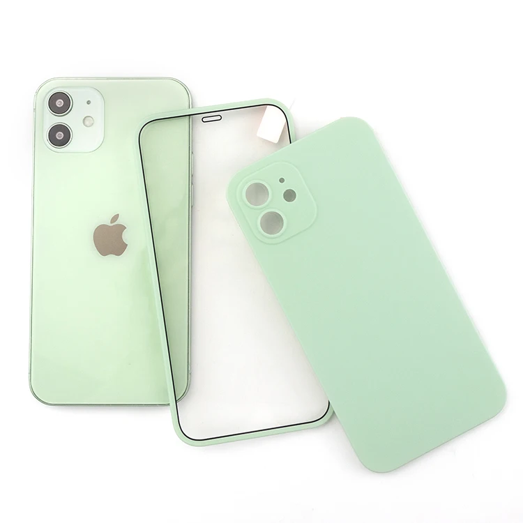 

Slimoro Square tempered glass case for iphone 12 case hard back cover tempered glass for iphone 12 13 pro max phone case, Multi color for choose