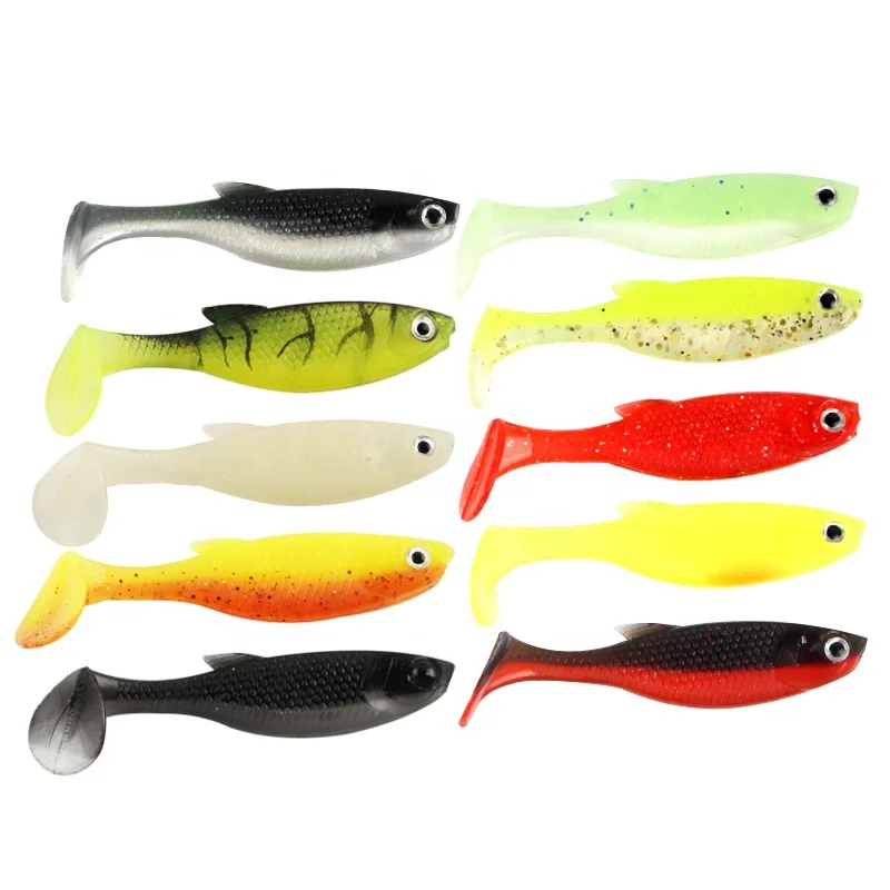 

Wholesale Colorful T Tail Fishing Soft Bait Fish Lures, Ten