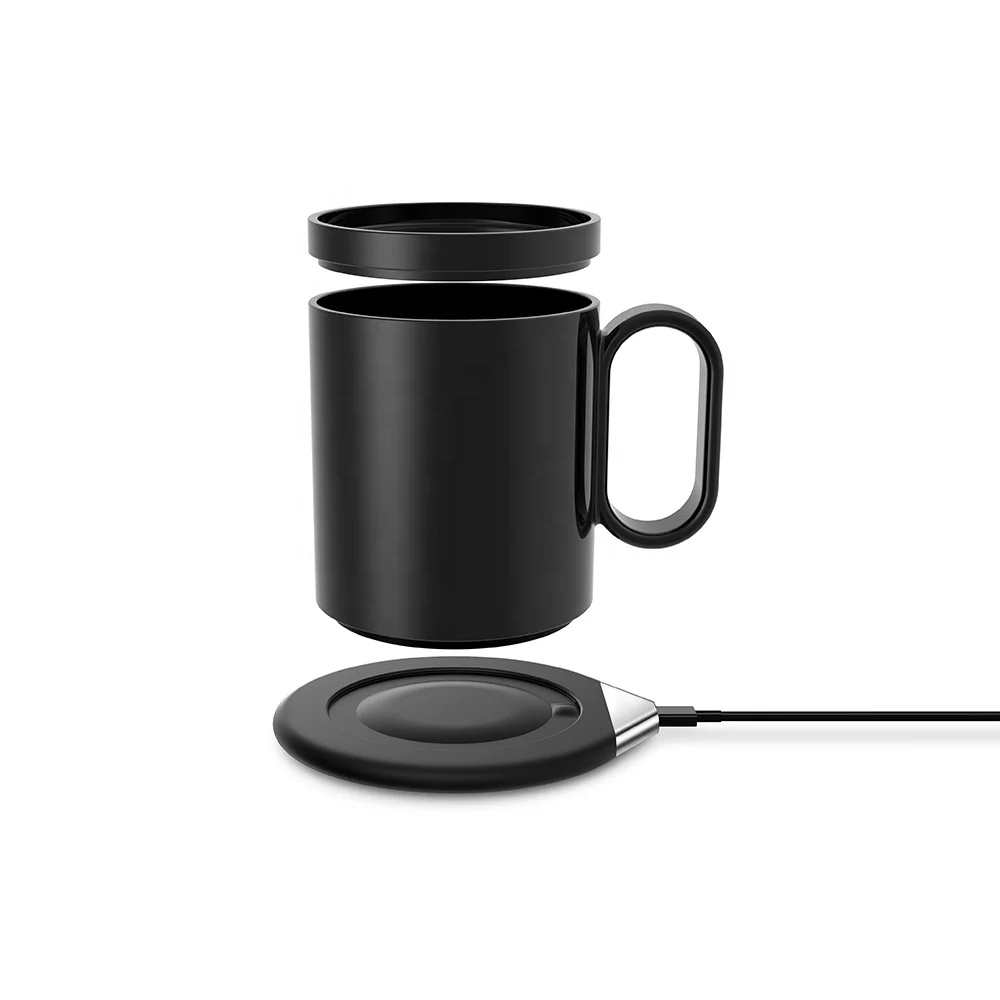 

18W Thermostat Wireless Charger Heating Cup Custom Coffee Mug 2 in 1 Fast Charging Wireless Charger Pad