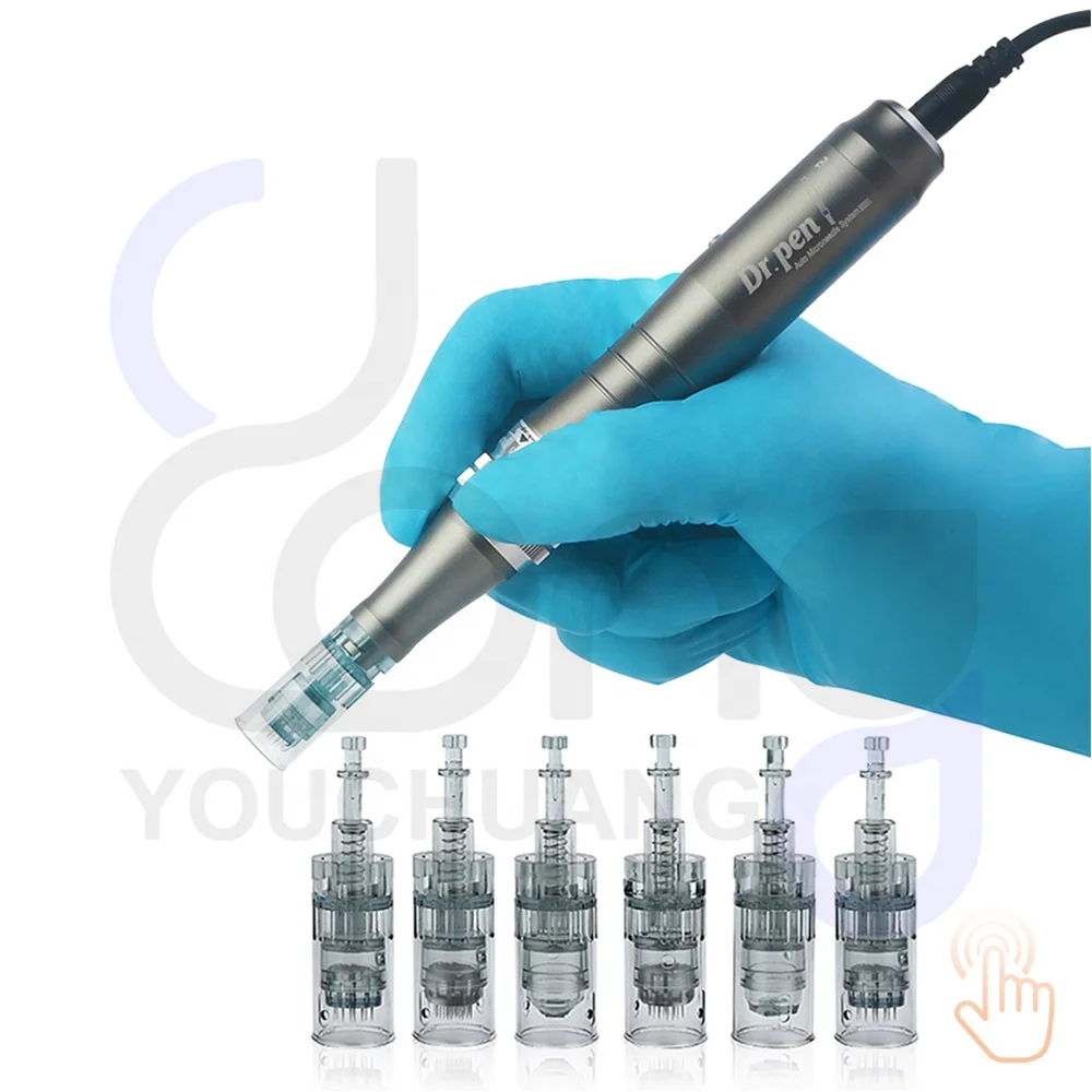 

ELON-YC dr pen M8 derma pen needle cartridge 9 16 24 36 42 pins nano mts microneedling needles drpen m8 dermapen dr pen needle, Gray