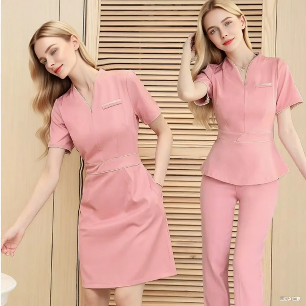 Anti Wrinkle Beautician Salon Tunic Set