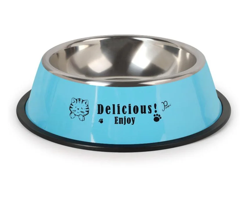 

Wholesale Durable Stainless Steel Non-Slip Dog Puppy Cat Animal Feeding Food Bowl Dish Random Color Water Bottle Food