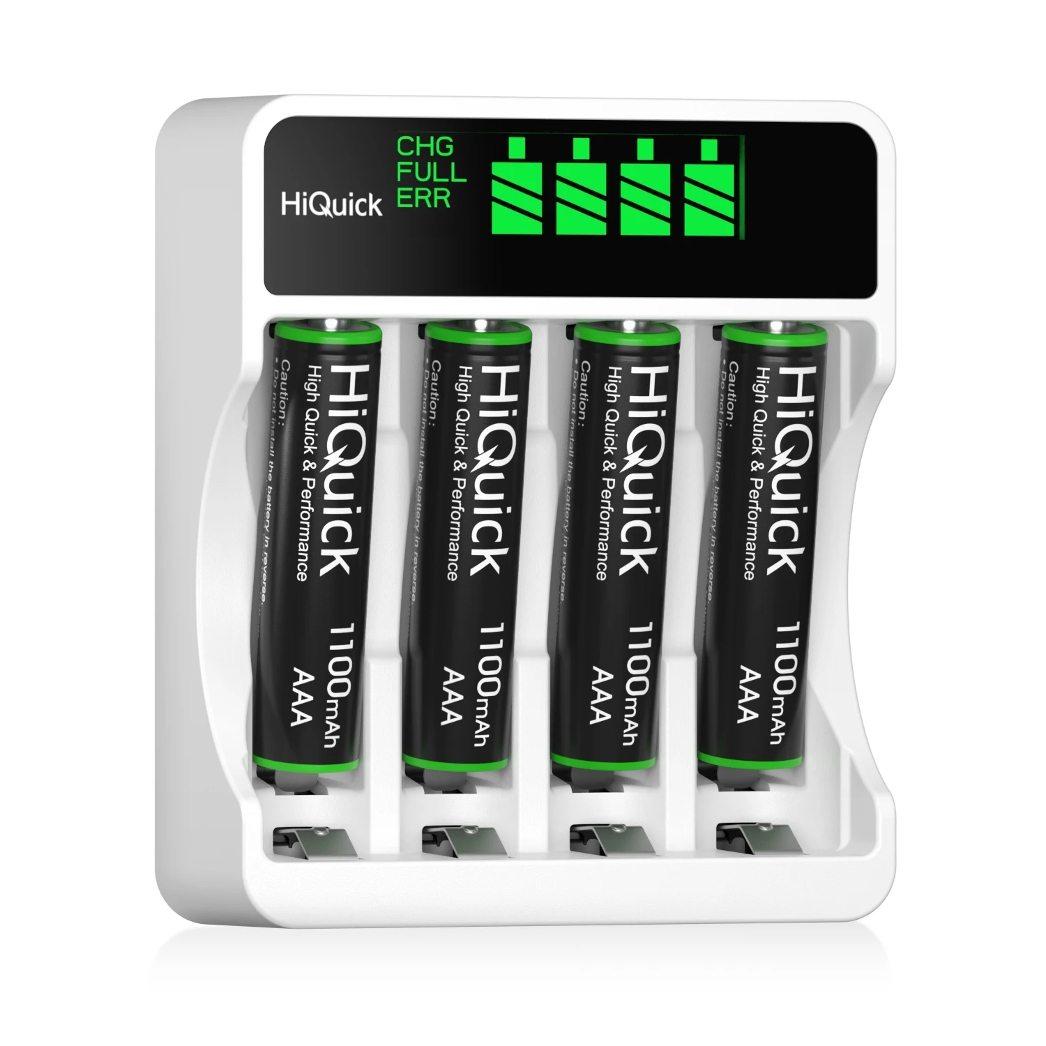

New 4 Slots Battery Charge Display AA AAA 1.2v Battery Charger With 1100mAh NiMh Batteries