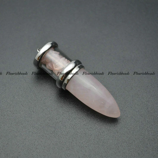 

Popular Natural Gemstone Cool Bullet Shape Stone Pendants Fit Necklace Jewelry Making