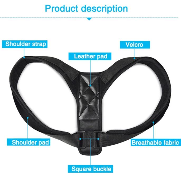 

Body Wellness Posture Corrector for Perfect Posture Adjustable and Comfortable Clavicle Back Brace, Black