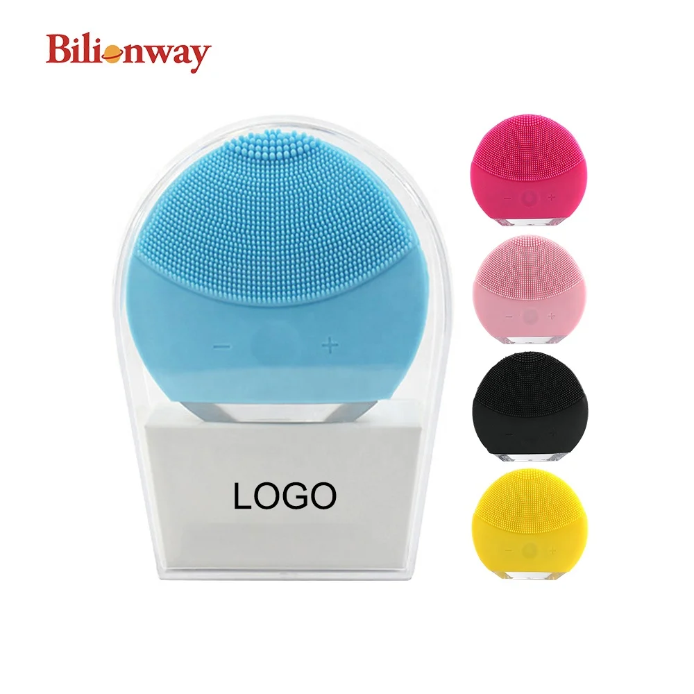 

Private Label Deep Pore Face Rechargeable Ultrasonic Electric Silicone Facial Cleansing Brush