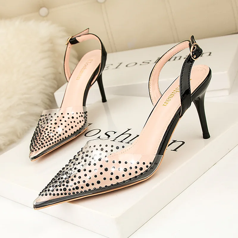 

New Women Pointed Toe Suede Buckle Strap High Heels Fashion OL High Heel Shoes Pumps wedding Shoes