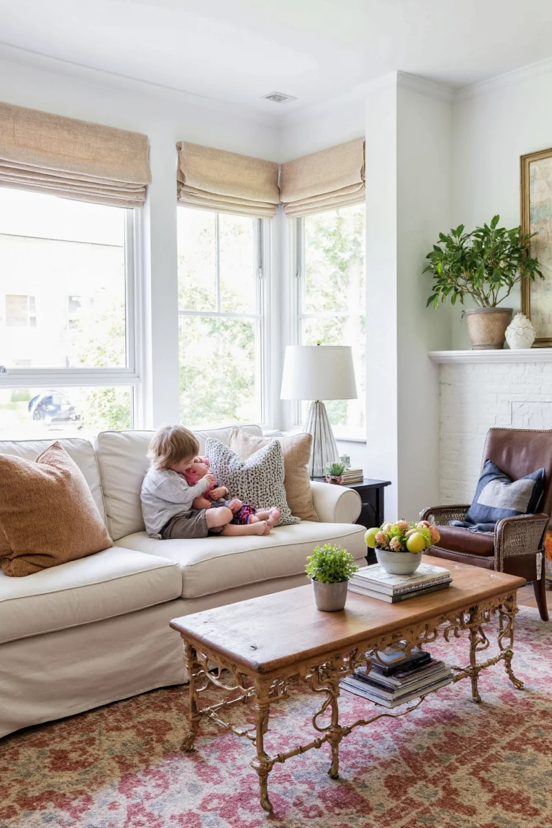 Family-friendly living room design