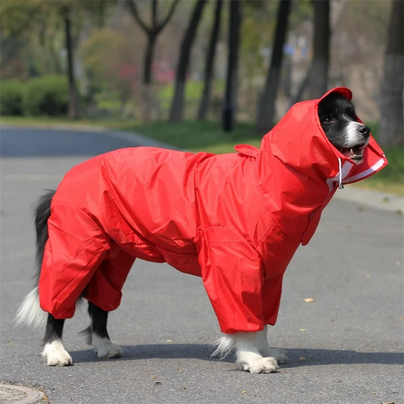 

Dog All Inclusive Raincoat Reflective Waterproof Clothes For Small Large Dogs Jumpsuit Rain Coat Hooded Overalls Cloak