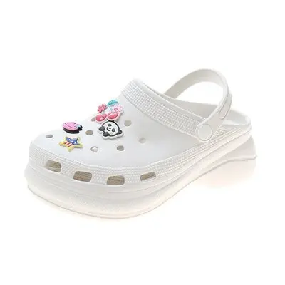 

New Fashion Hole Shoes Decoration Accessories women slide Soft EVA Shoe lovely cartoon Fits for Clog Shoes Sandals, White, green, black,orange and pink