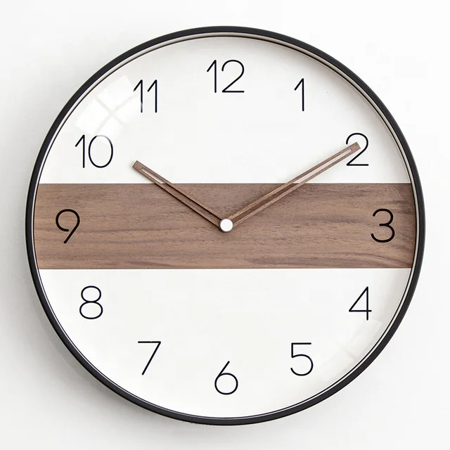 

Nordic Modern Wall Clock 12 Inch Modern Simplicity Creative Living Room Bedroom Home Mute Clock Wall