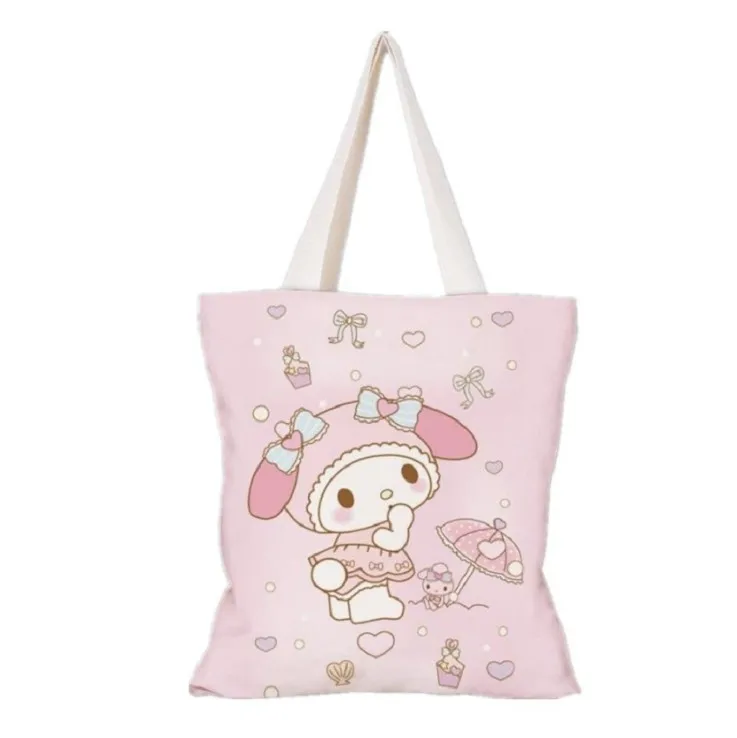

New arrive cute cartoon canvas bag Double-sided printing fashion shoulder bag, Customized color