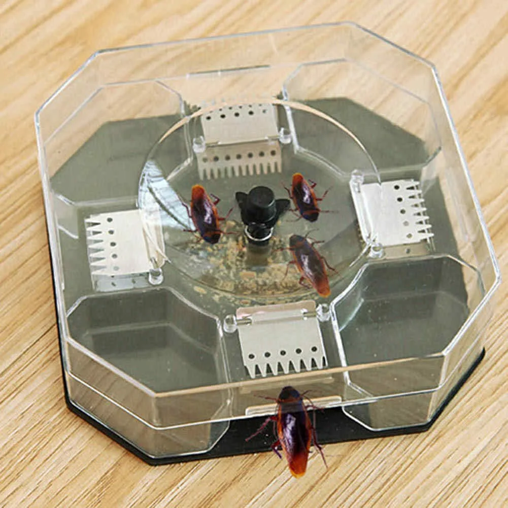 

Cockroach Trap with Baits Plastic Reusable Non-Toxic Bug Roach Catcher Insect Pest Killer