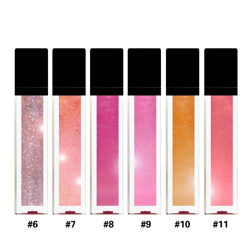 

Make Up Vendor Wholesale Glitter Colored Lip Gloss Sparkle Lipstick