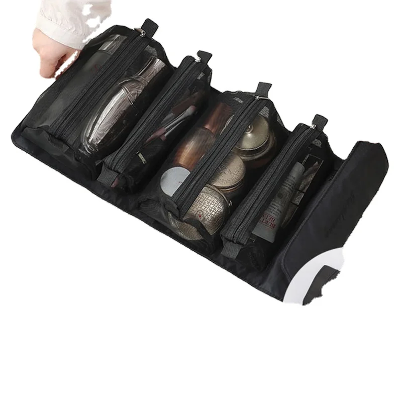

Portable Multifunction Roll Up Cosmetic Makeup Bag Folding Foldable Travel Cosmetic Bag, Any colors available