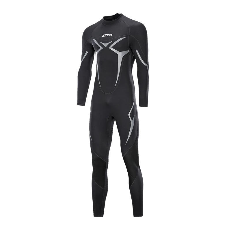 

Wholesale Neoprene Diving Suits Long Sleeve Keep Warm Surfing Swimming Wetsuit For Men, Black