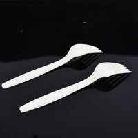 

Fda eco friendly disposable corn starch utensils 100% compostable cornstarch forks spoons spork knives cutlery
