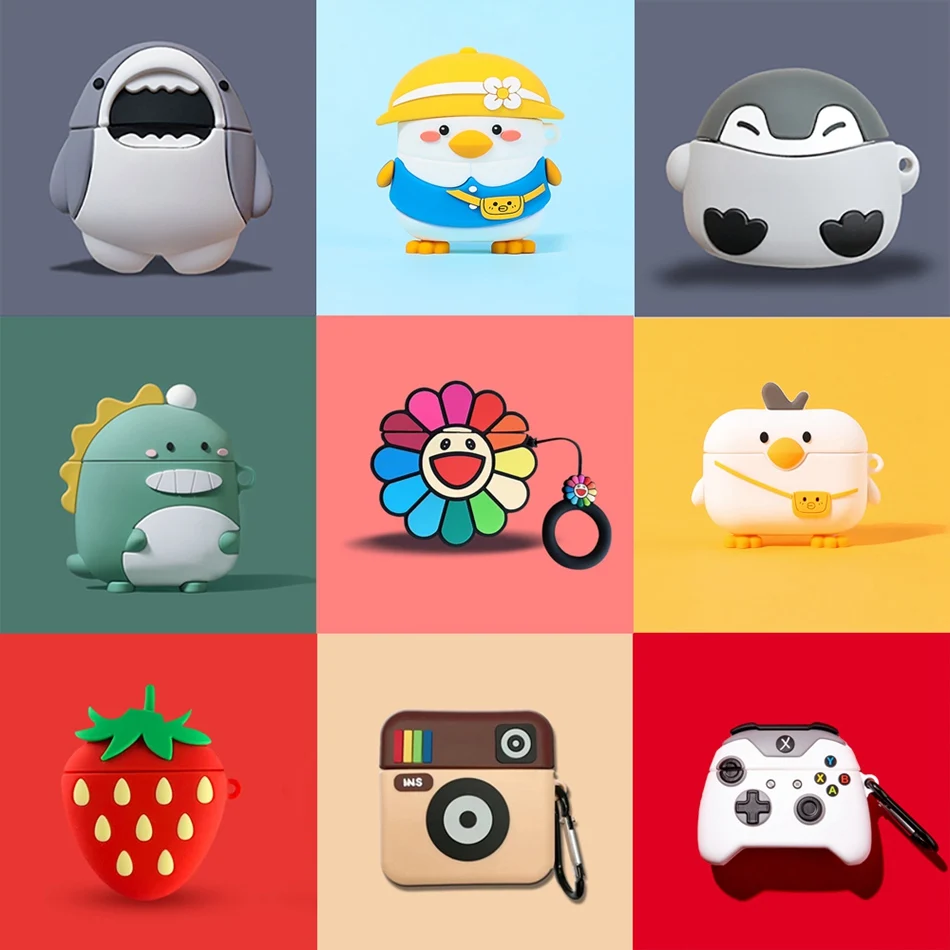 

Assorted MIXED 3D Cute Cartoon Silicone Protective Case for Apple Airpods 1 2