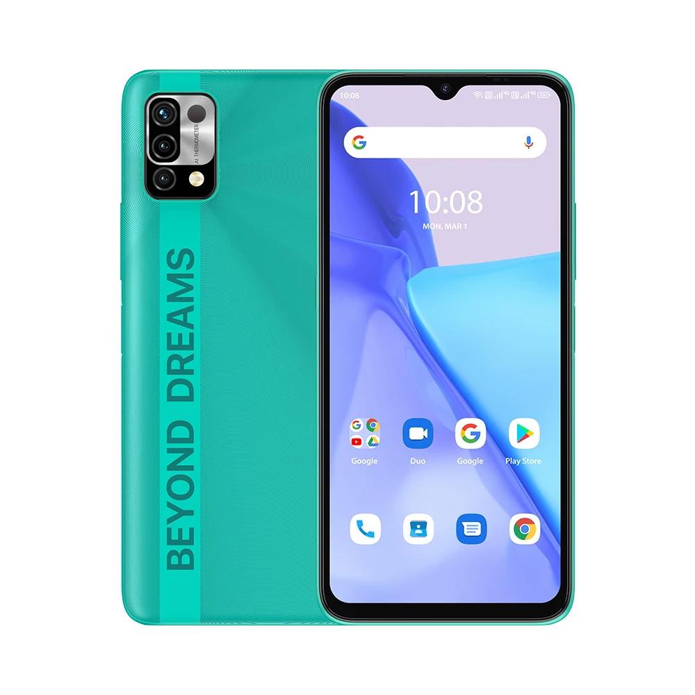 

UMIDIGI Power 5 Global Version phone Android 11 Smartphone Helio G25 64GB 128GB 6.53" HD+16MP Triple Camera 6150 mAh Cellphone, Jade green/carbon grey/sapphire blue