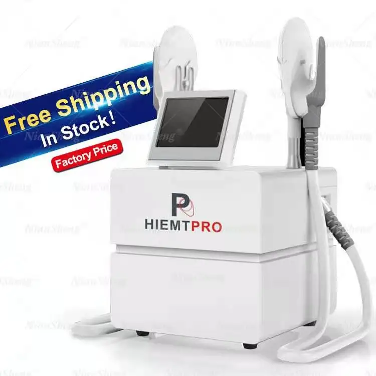 

Free shipping Hiemt pro 2/4 handles Ems sculptor professional musle stimulation machine, White