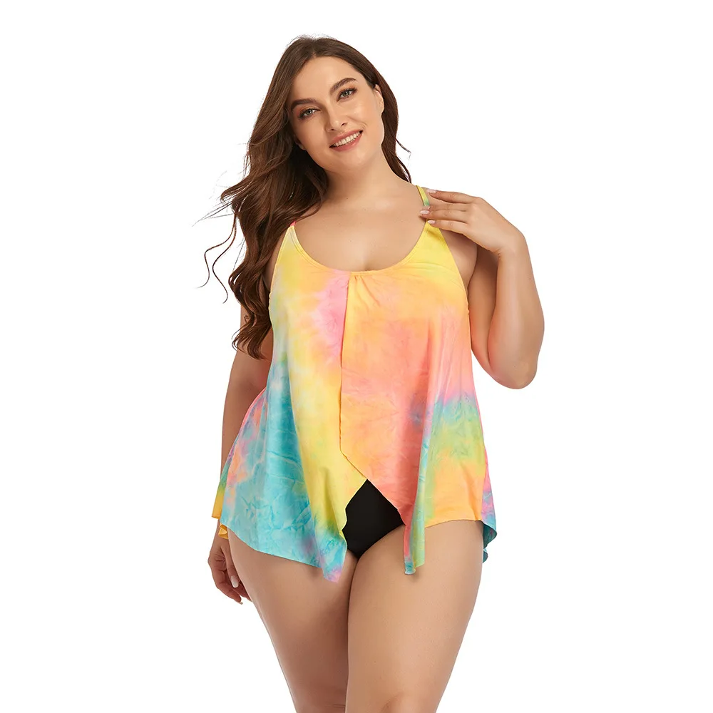 

Wholesale Backless Design Two Piece Swimsuit Plus Size Swimsuit Cover Up for Women