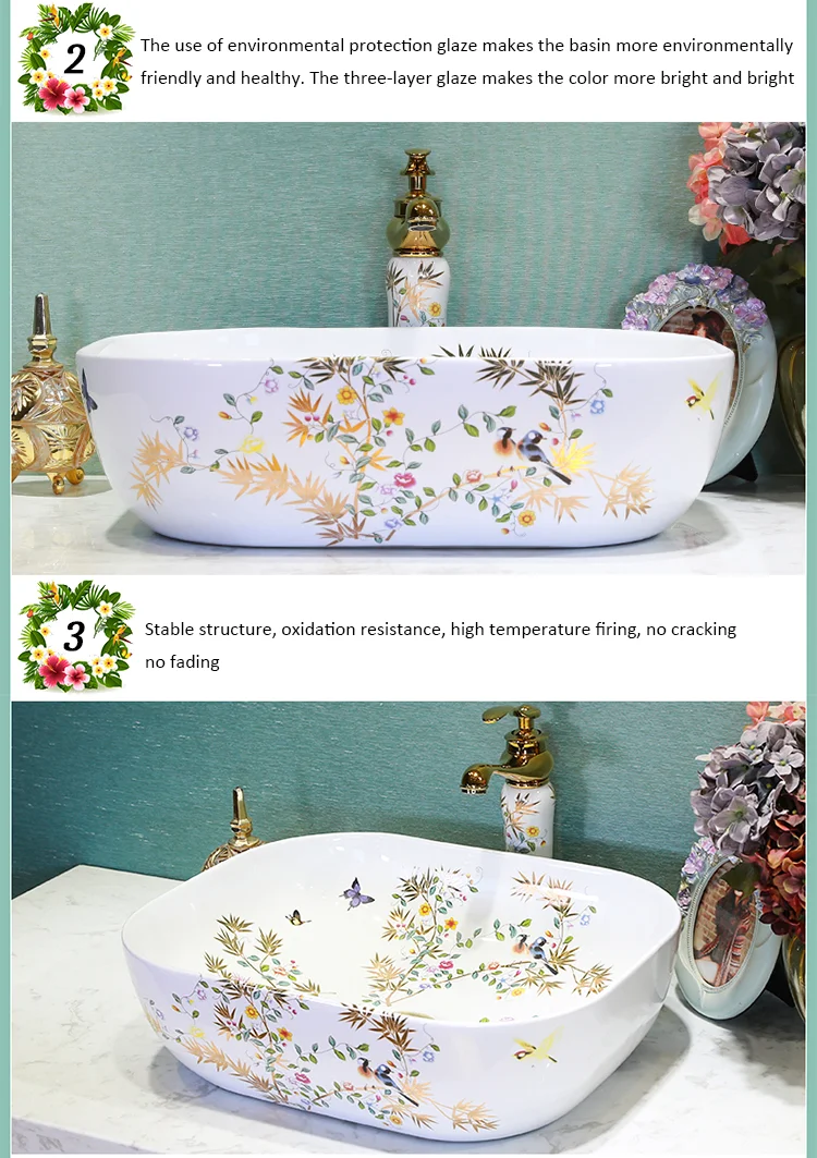 Bathroom&Kitchen Ceramic Countertop Wash Basin Sink